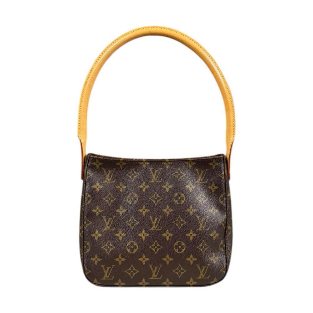 LOUIS VUITTON Brown Monogram Canvas Looping MM Shoulder Bag